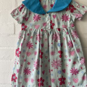 Flowers and heart cotton dress